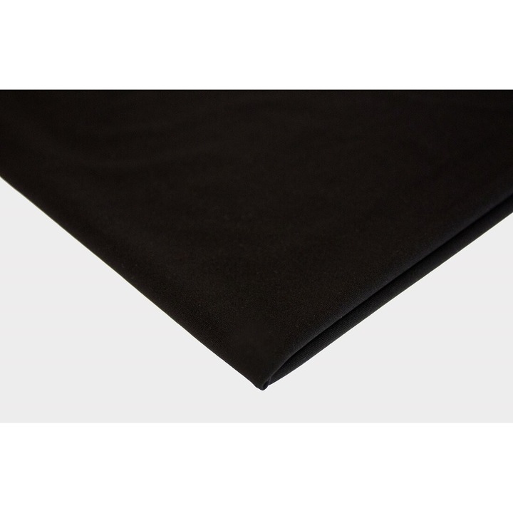 Rugalmas kötött anyag, Típus:Galaxie Lycra, Fekete, 95% Poliészter 5% Elasztán, 50cm x 150cm