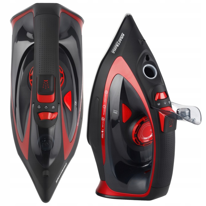 Fier de calcat cu aburi ceramic 2600W LED statie incarcare fara fir