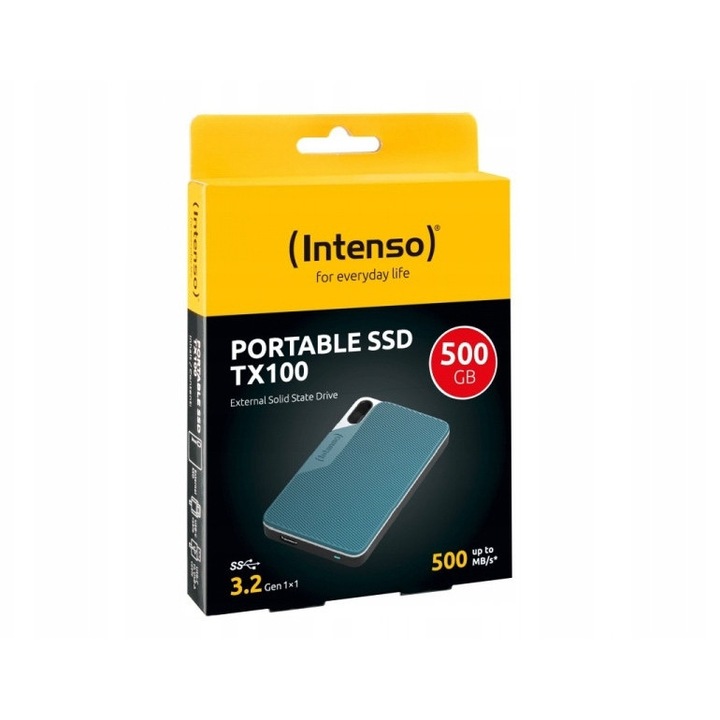 SSD extern Intenso TX100 500GB rapid gri-albastru 9x46x92mm
