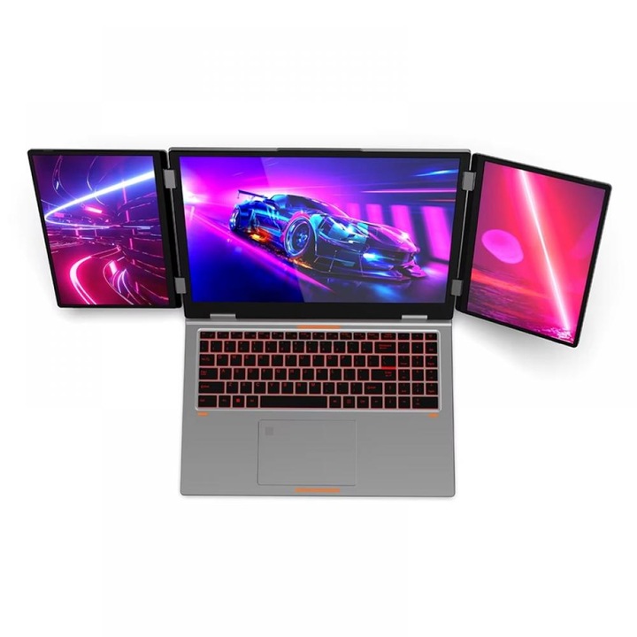 Laptop MAX16 cu 3 ecrane (16 inch+10.5 inch+10.5 inch), DDR4 - 32Gb, SSD 1T, Procesor Intel® Core™ i5 - 12450H cu 8 nuclee, 12 threads, 12M Cache, Frecventa turbo max. 4.40 GHz