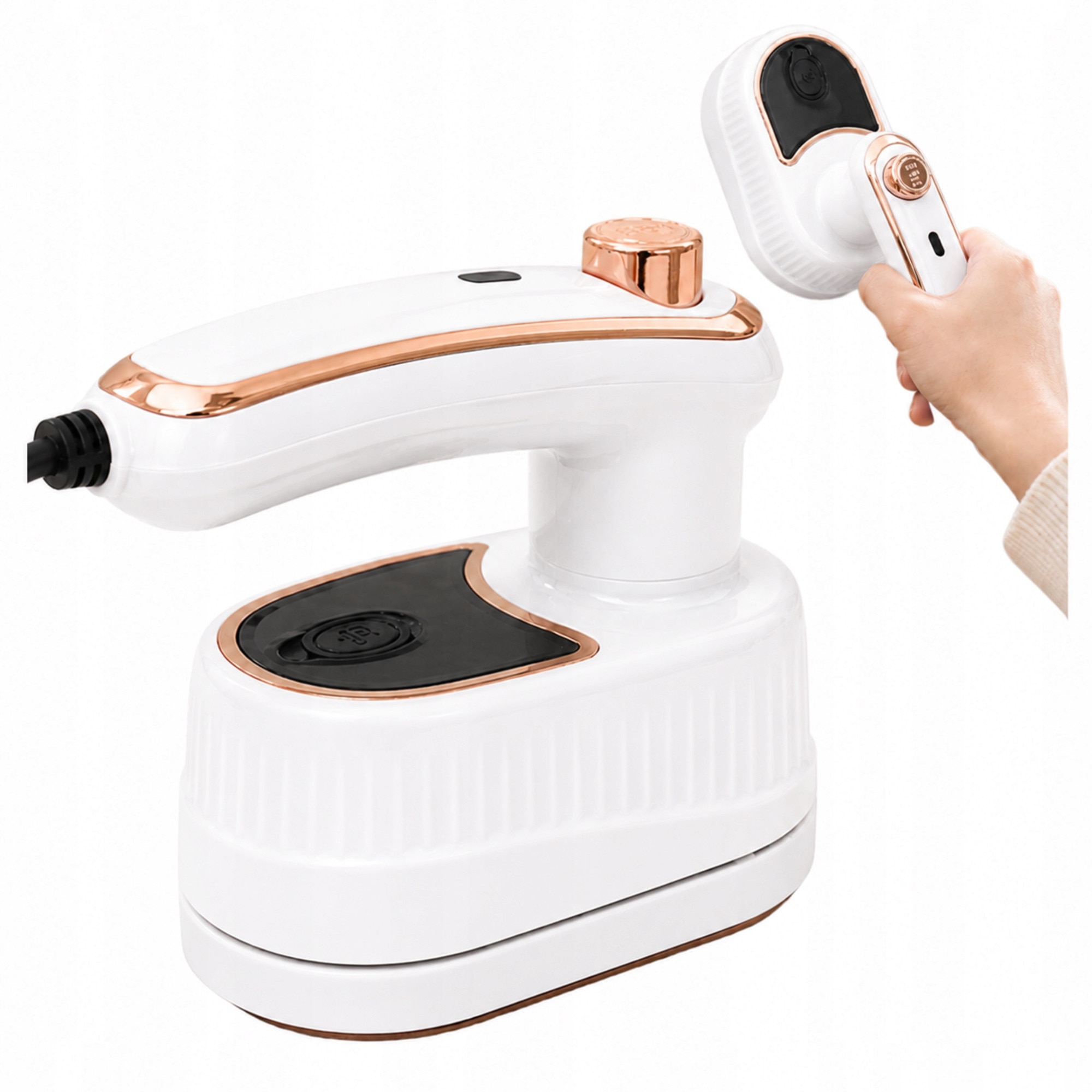 Fier de calcat turistic Xiaocai 2in1 compact alb 20x8x7cm