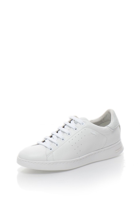 Geox, Tenisi de piele cu detalii peliculizate Jaysen, Alb, 40