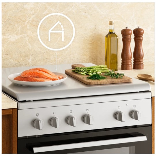 Aragaz Electrolux LKK564223X, Mixt, 4 arzatoare gaz, SteamBake-gatire cu abur; Aprindere integrata; Cuptor electric multif. 11 functii; Autocuratare catalitica; Timer, Iluminare cuptor; Grill; 50x60 cm, Siguranta plita; Clasa A; Capac metalic; Inox