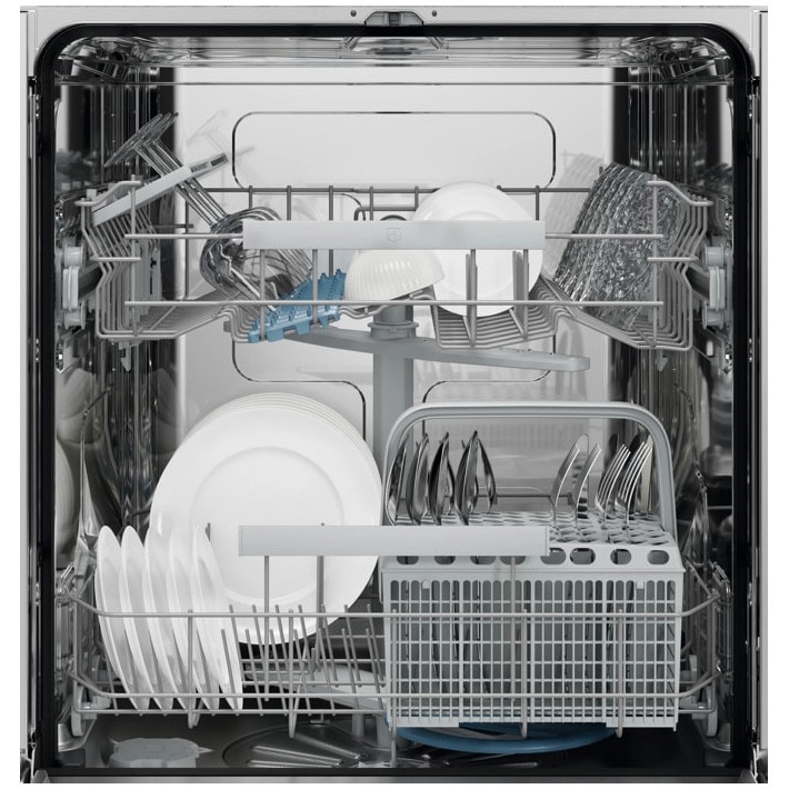 Masina de spalat vase independenta Electrolux E62SD100SX, Seria 600, 13 seturi, 8 programe, 3 temperaturi, AirDry; Brat Satellite; Nivel zgomot 44 db; Afisaj digital, Clasa D, Motor inverter, 60 cm, Inox