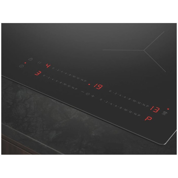 Plita incorpolabila AEG TO64IC0FIT, inductie, 4 zone de gatit, Control touch prin culisare; Booster; Timer electronic; Functie pauza; Conectivitate hota; Semnal acustic, 60 cm, Rezistenta sporita la zgarieturi; Culoare negru mat (SaphirMatt SE)