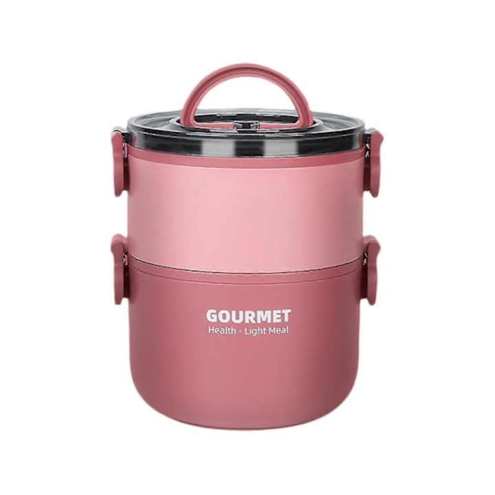 Élelmiszer termosz, Szigetelt leveses edény, Rozsdamentes acél élelmiszer tartály Bento uzsonnás doboz Utazási és kemping termosz 1000ml1600 Rózsaszín 1000ml Rózsaszín, 1000ml, Rózsaszín