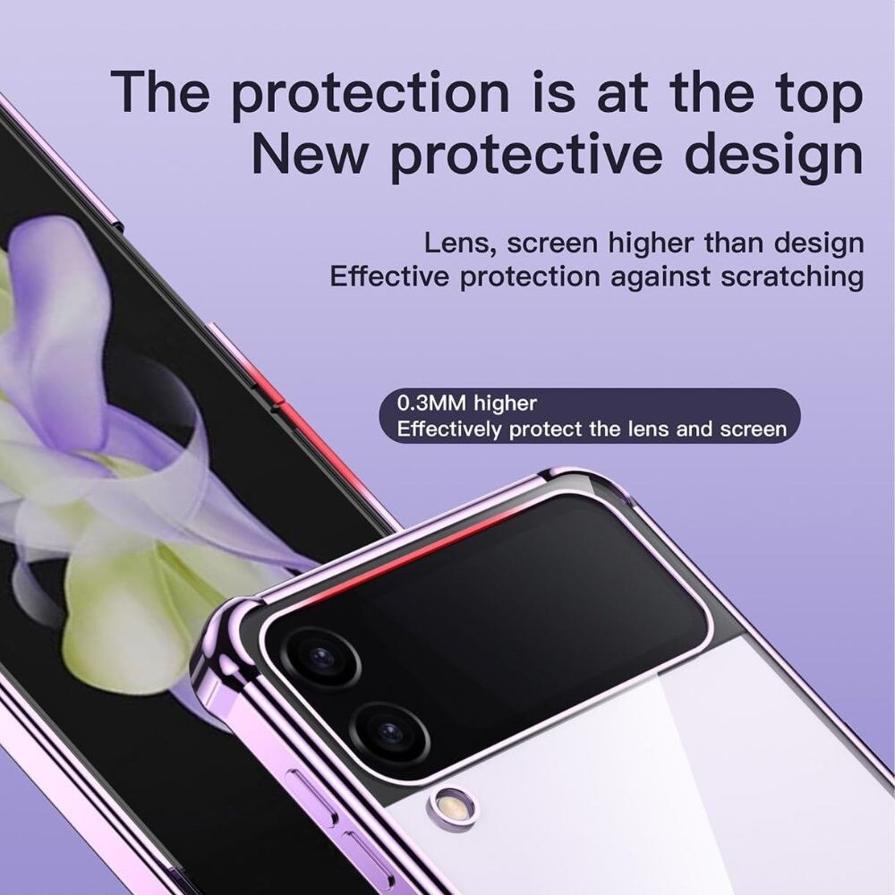 Husa Antisock, pentru Samsung Galaxy Z Flip 3, anti-yellow, colturi intarite, Policarbonat + silicon, Transparenta