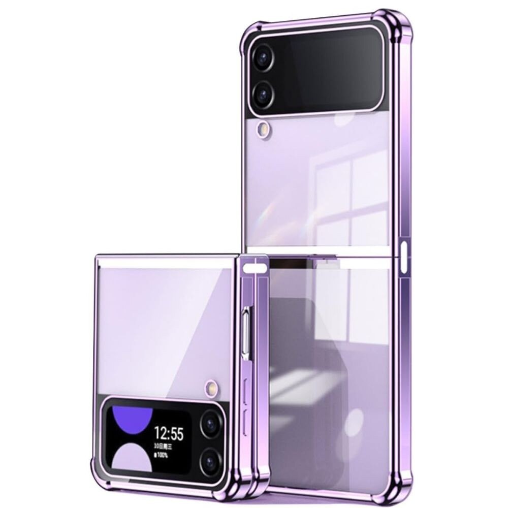 Husa Antisock, pentru Samsung Galaxy Z Flip 3, anti-yellow, colturi intarite, Policarbonat + silicon, Transparenta