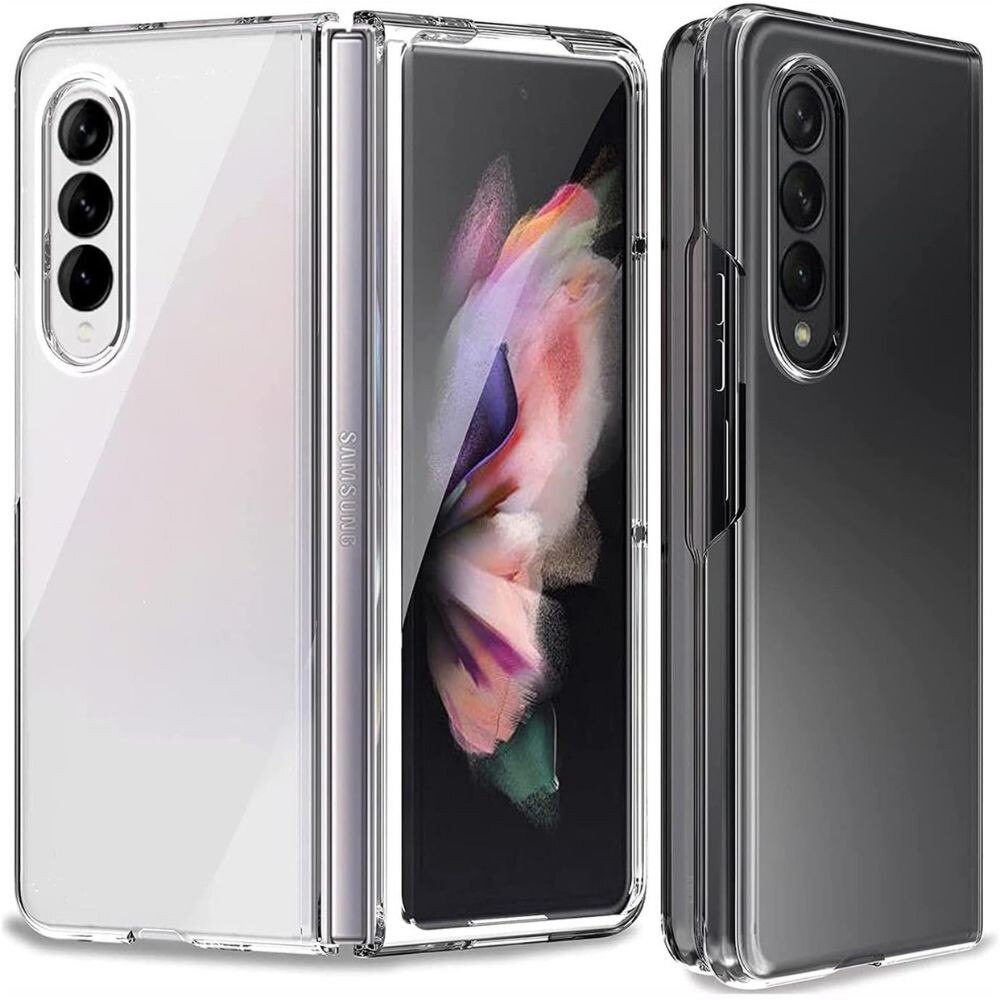 Husa Antisock, pentru Samsung Galaxy Z Fold 4, anti-yellow, colturi intarite, Policarbonat + silicon, Transparenta