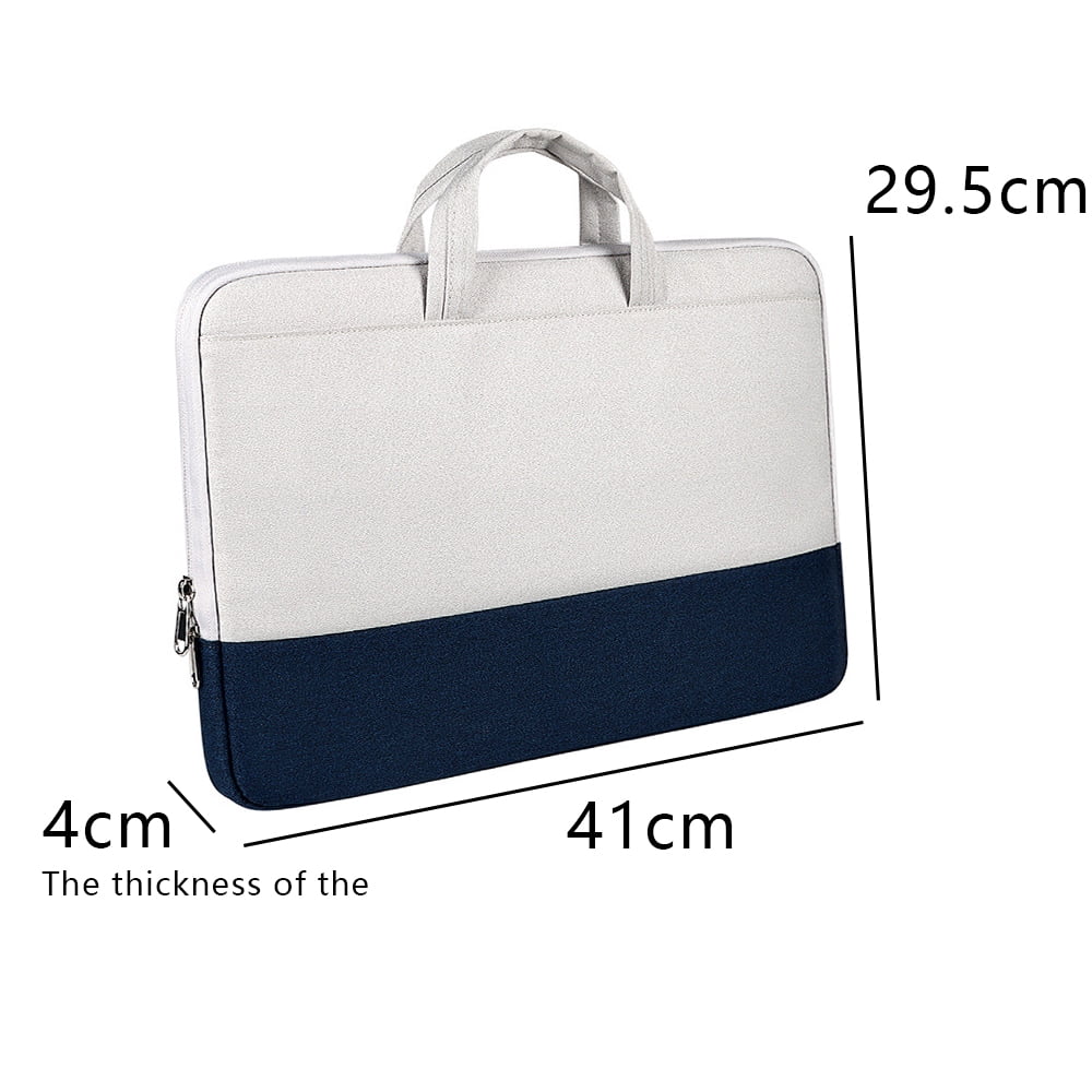 YANYXR, husa pentru laptop din material textil captusita, rezistenta la apa, cu maner si curea pentru troler, BCS3230721, gri deschis/albastru inchis, 15.6 inch