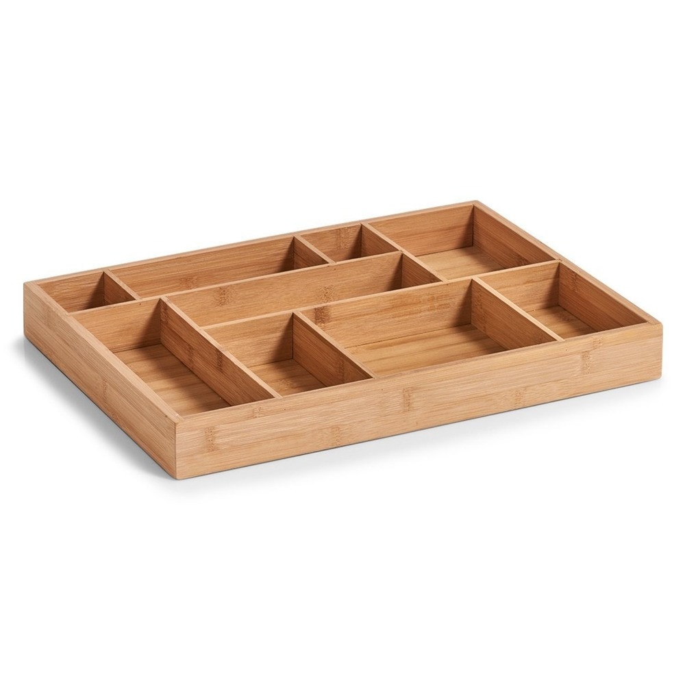 Organizator accesorii de birou, Zeller, Bambus, Maro