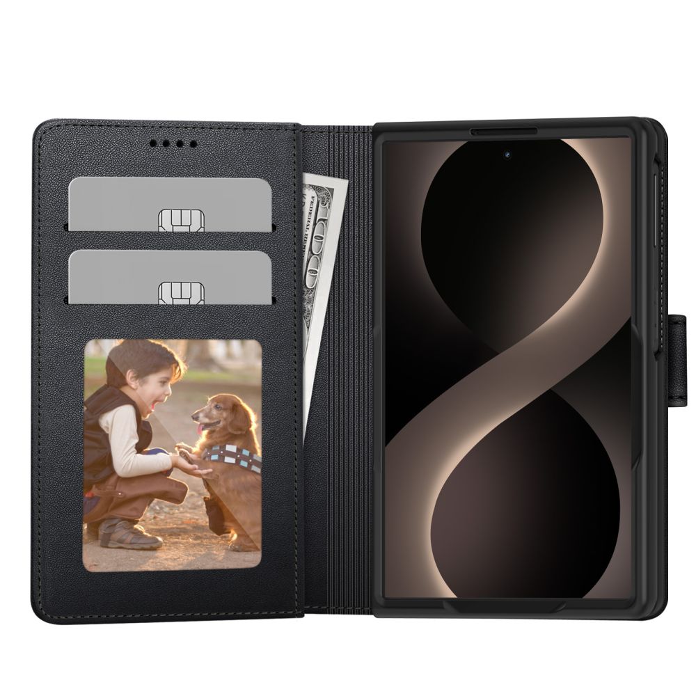 Husa flip cover Tech-Protect Wallet compatibila cu Samsung Galaxy Z Fold 8, Negru