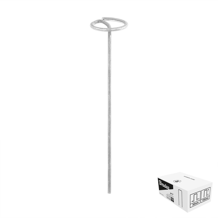 Set 50 Cuie G din Metal Galvanizat 3x15cm Bradas, Agrafe Metalice pentru Fixare Agrotextil si Folie Mulcire