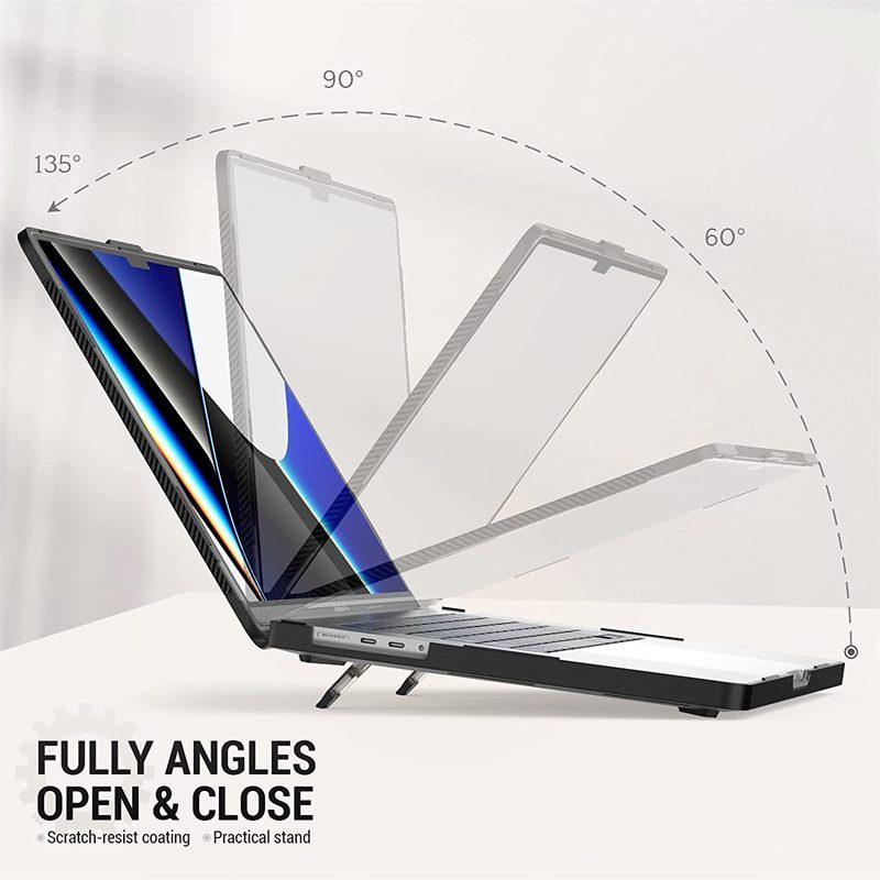 Husa laptop 16 inch, negru, 36.4x25.1x2.8cm, rezistenta la socuri, design hexagonal