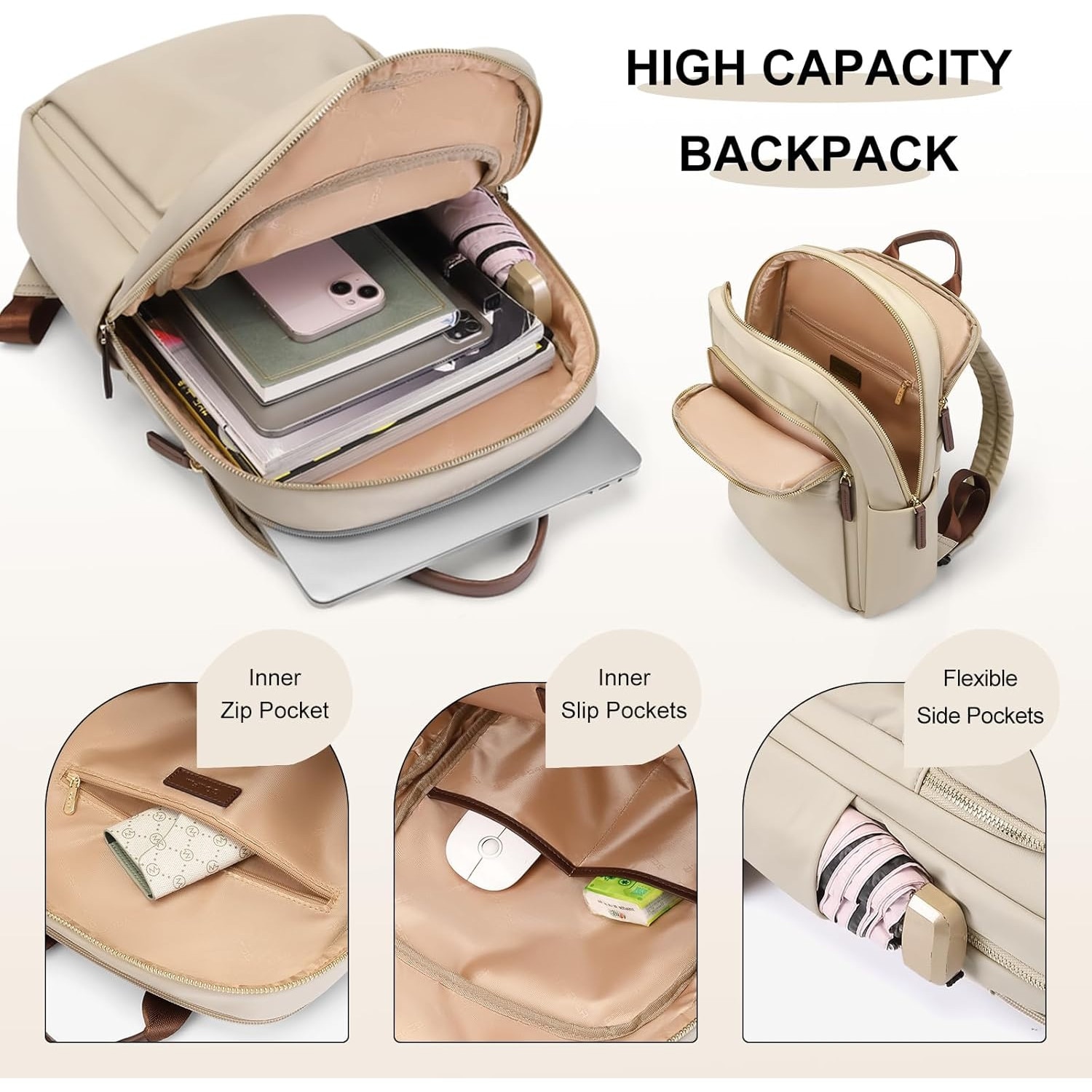 Rucsac Dama Scoala Laptop 14 Inch, Elegant, pentru Munca si Studiu