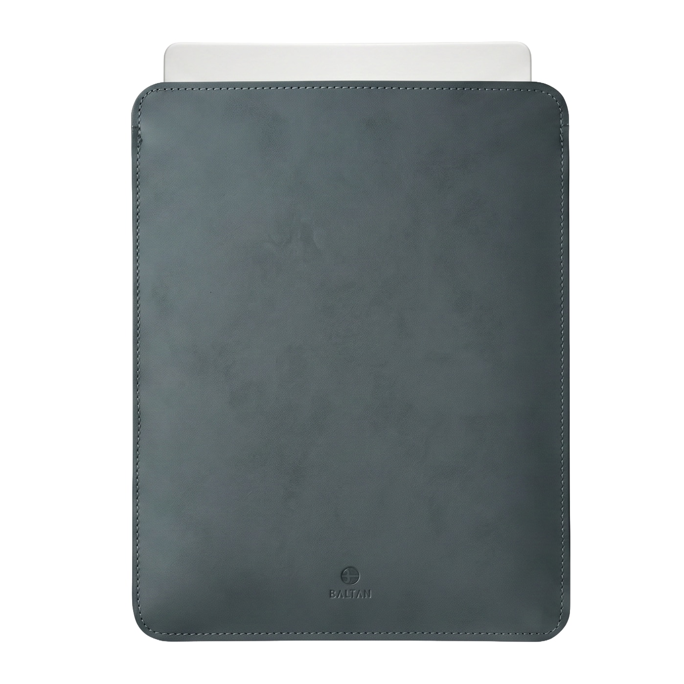 Husa pentru MacBook AIr 15 M2 M3 M4 M5 Baltan Sleeve 15 inch din piele naturala premium rezistenta la apa, gri