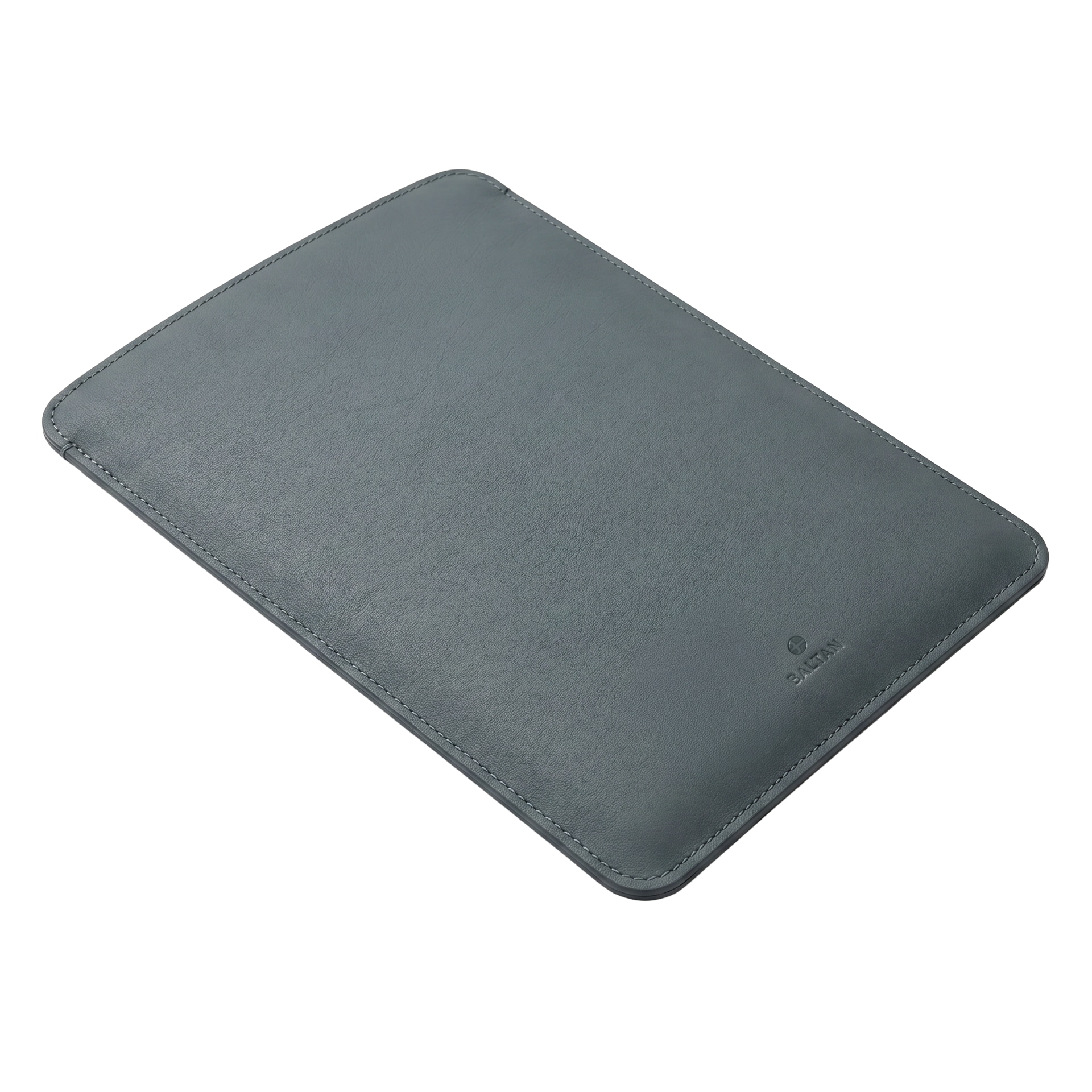 Husa pentru MacBook AIr 15 M2 M3 M4 M5 Baltan Sleeve 15 inch din piele naturala premium rezistenta la apa, gri