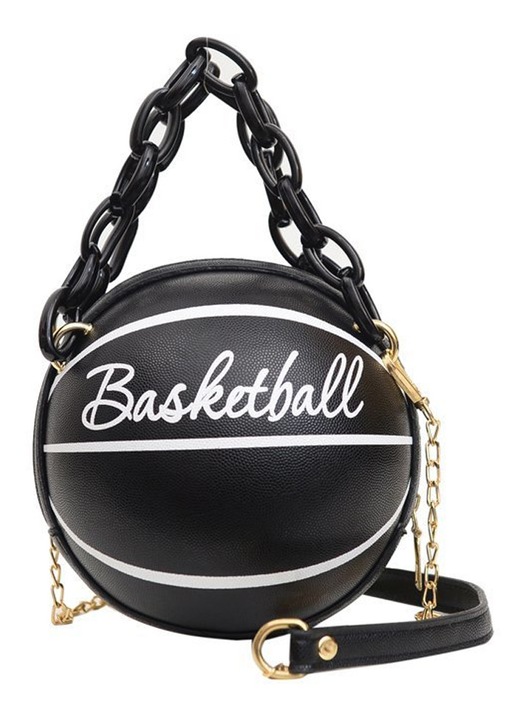Geanta dama YANYXR mini lant piele ecologica portocaliu basketball 20x12cm