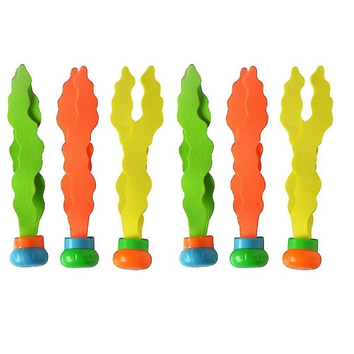 6 db színes tengeri növény fürdőjáték készlet 17x3.5x3.5cm