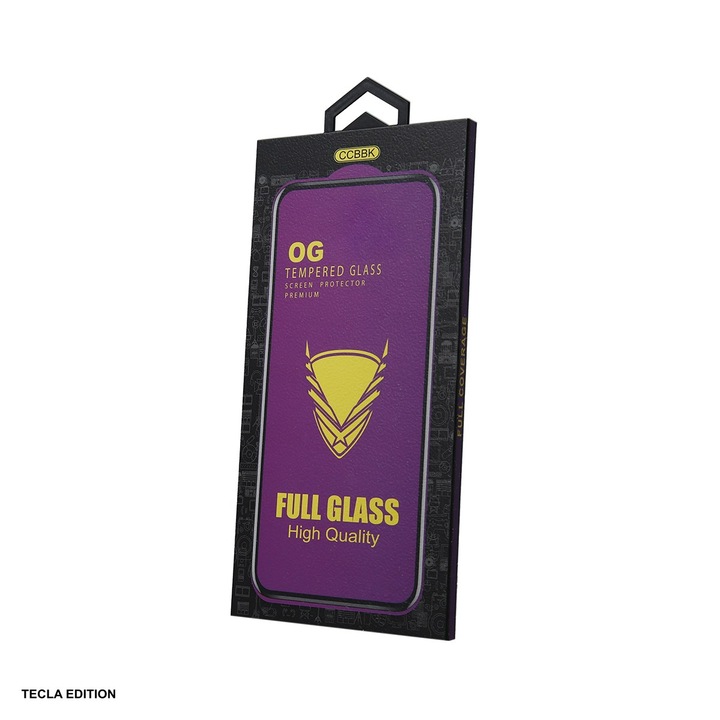 Folie sticla temperata OG Premium, cu rama neagra, pentru Apple iPhone 17 Air
