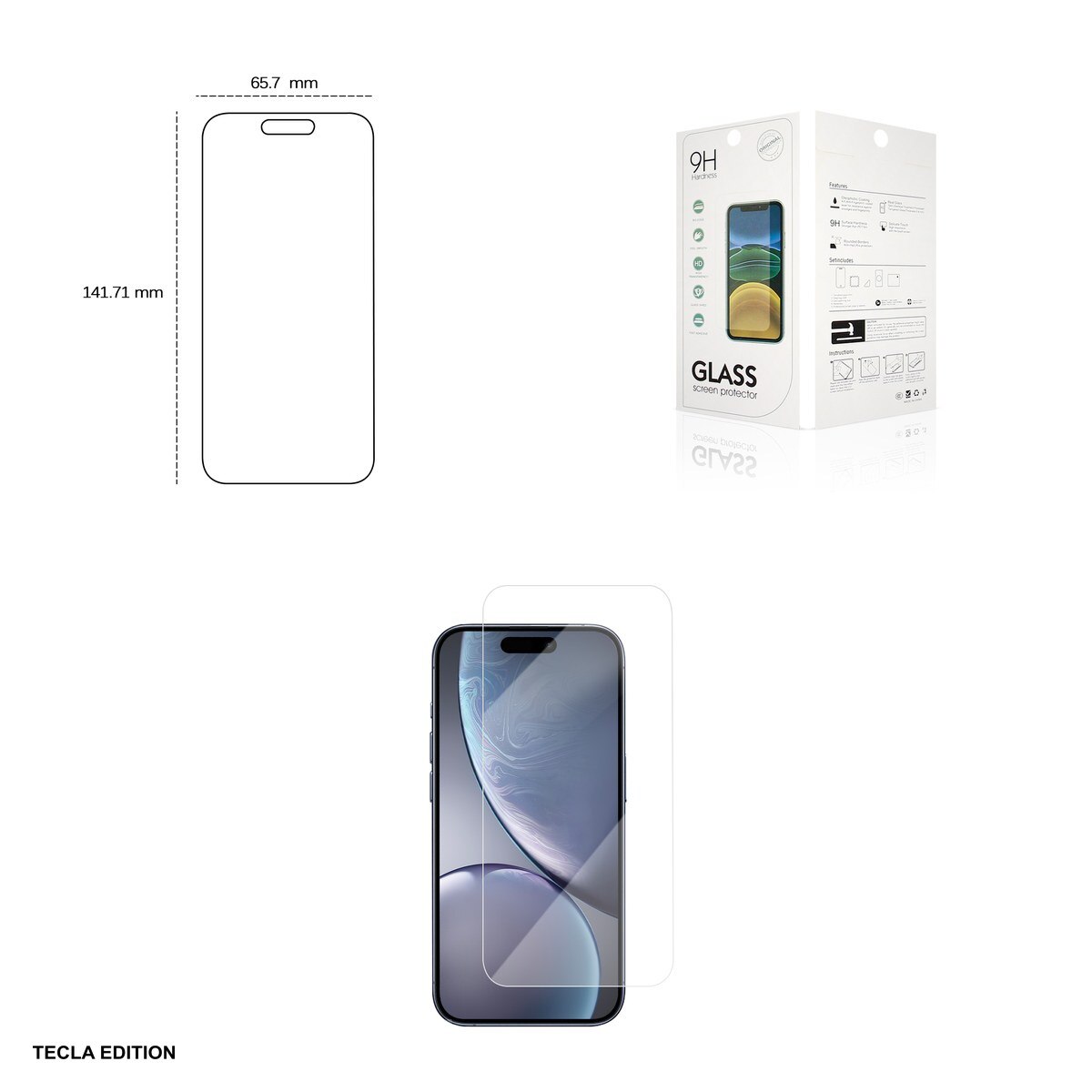 Folie sticla temperata 2,5D pentru Apple iPhone 15 Pro