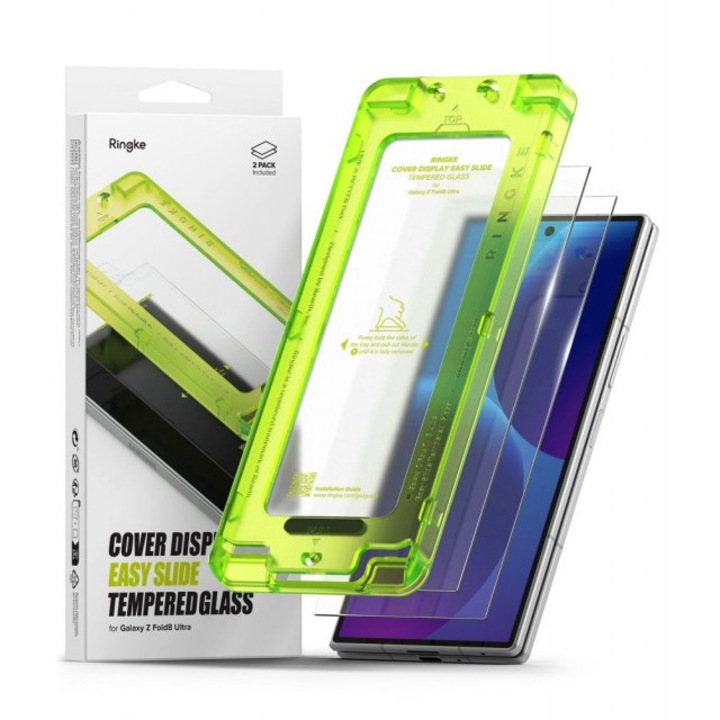 Pachet 2 x Folie Sticla Securizata Compatibila Cu Samsung Galaxy Z FOLD 8 ULTRA, Aplicator Pentru Montaj Rapid si Sigur, Clear