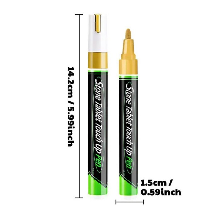 Маркер за надгробни плочи, водоустойчив и UV устойчив, 3ml, златист, 14.2x1.5x1.5cm