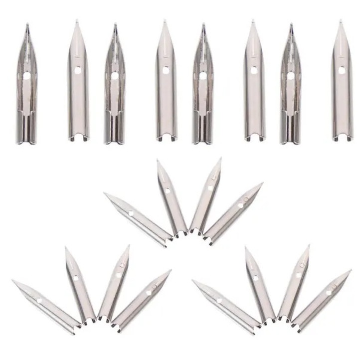 Töltőtoll hegyek PRE-CJk0515-26-0825-661, acél, ezüst, 20 db-os készlet, 1,8 x 0,3 x 0,3 cm