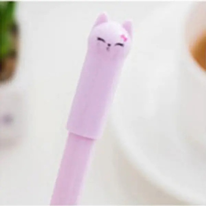 Комплект от 10 гел химикалки, черна котка, многоцветни, 15.5см