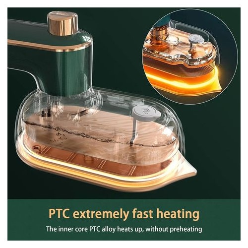 Fier de calcat portabil mini 2-in-1, abur, titan, 50ml, compact