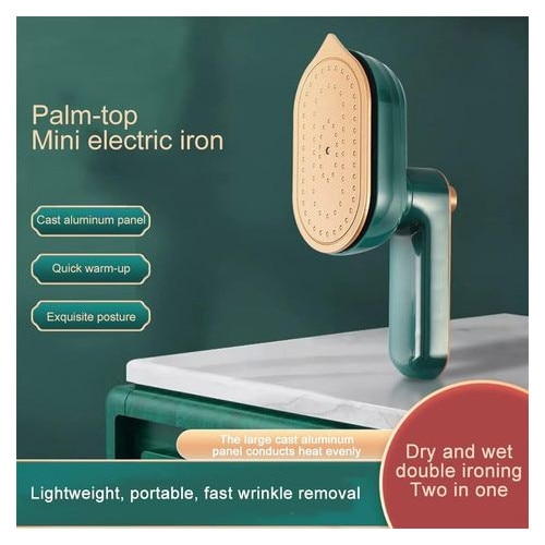 Fier de calcat portabil mini 2-in-1, abur, titan, 50ml, compact