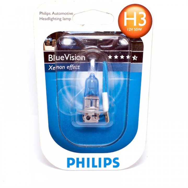 Автокрушки Philips Н3, 12336, BV, 12V, 55W, PK22s, B1, автохалоген