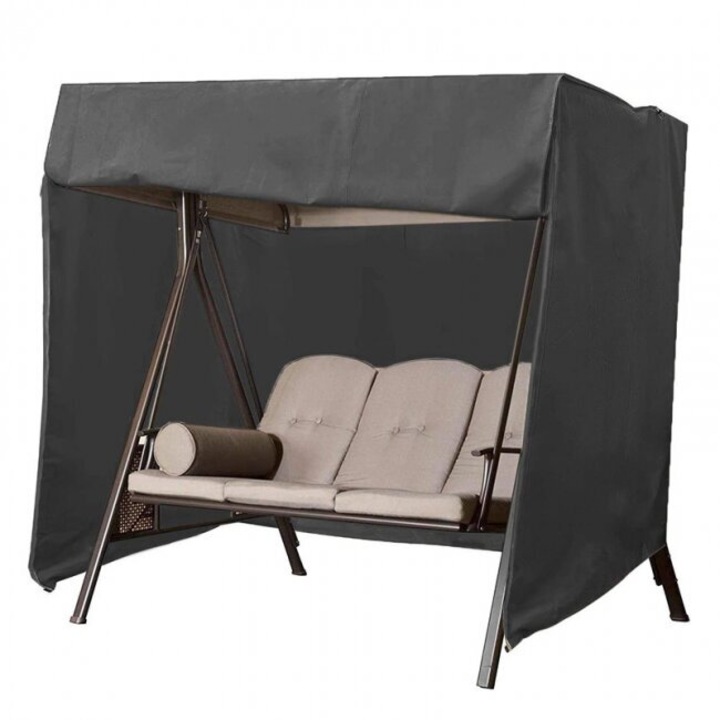 Husa pentru leagan de gradina 223x152x183cm negru rezistenta la apa si UV
