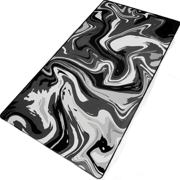 Mouse pad XXL, 90x40 cm, impermeabil, cusaturi rezistente, negru
