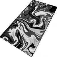 Mouse pad XXL, 90x40 cm, impermeabil, cusaturi rezistente, negru