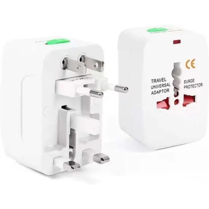 Adaptor universal de calatorie, multifunctional, multicolor, compact, portabil