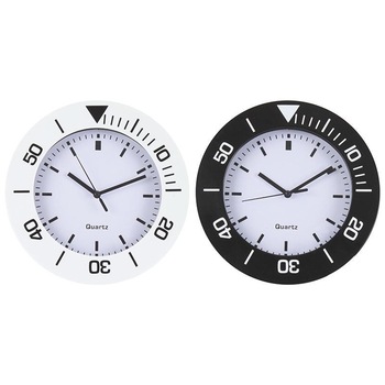 Ceas decorativ din plastic in culorile , alb sau negru Ceas decorativ din plastic in culorile , alb sau negru