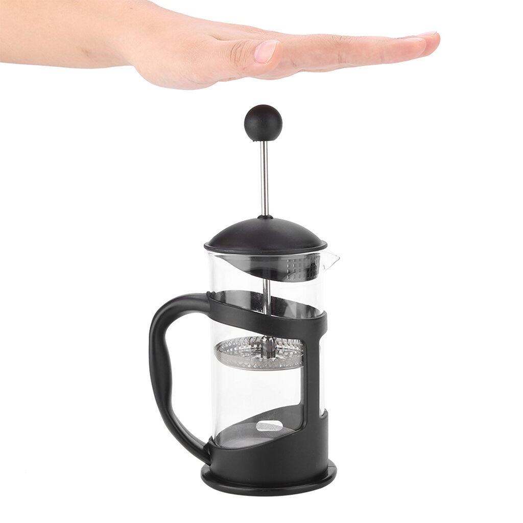 Cafetiera manuala ZYBLSSBB 350ml inox albastru sticla