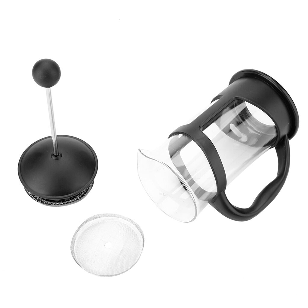 Cafetiera manuala ZYBLSSBB 350ml inox albastru sticla