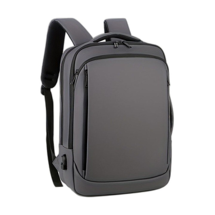 Rucsac laptop textil gri 30x45x15cm