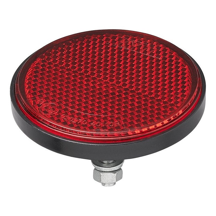 Reflector rosu 60mm cu surub 5mm