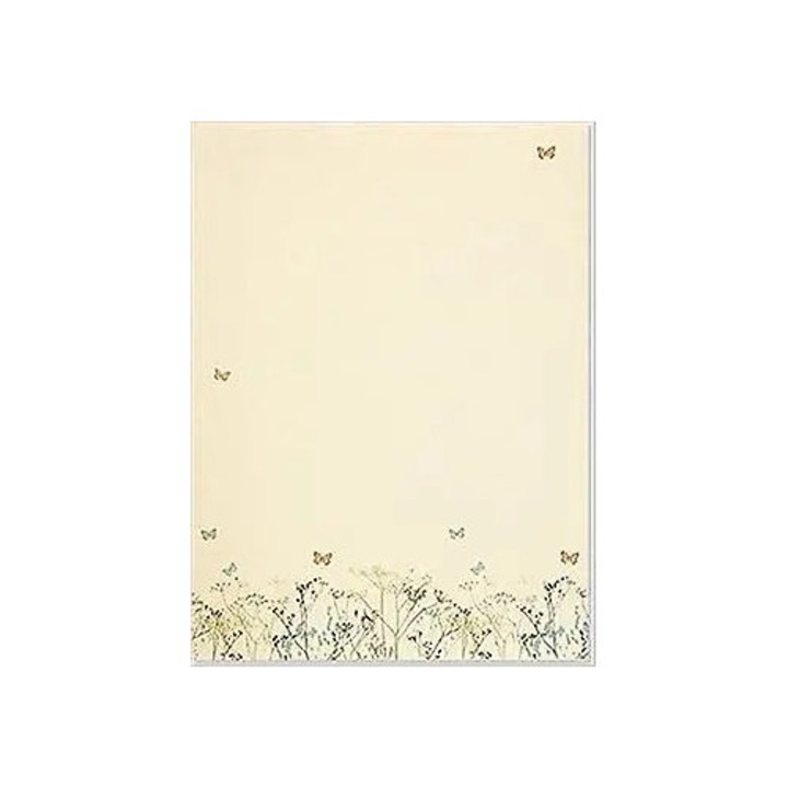 Хартия за писане Butterflies Letter-perfect PRE-CJk0515-26-0820-7984, със златно фолио, кремава