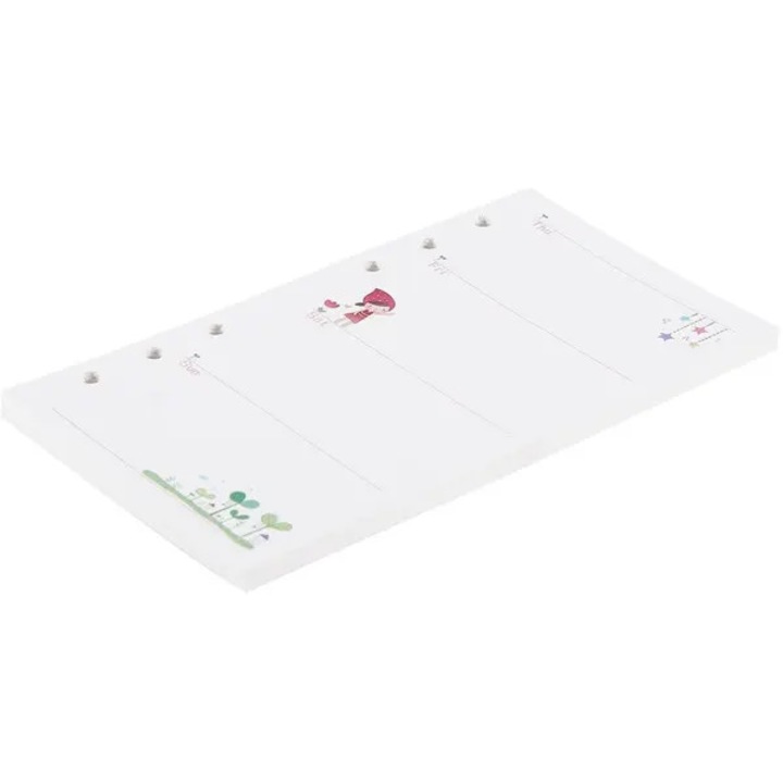 Refill pagini pentru agenda A6 PRE-CJk0515-26-0820-3548, planificator saptamanal perforat pentru ring/spirala, 45 foi (90 pagini), multicolor, 171 x 94 mm