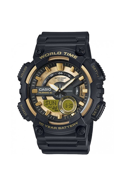 Casio, Chrono karóra gyanta szíjjal, Fekete