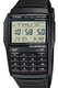 Casio, Ceas cronograf cu calculator cu 8 cifre Vintage, Negru