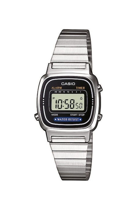 Casio, Метален цифров часовник, Сребрист