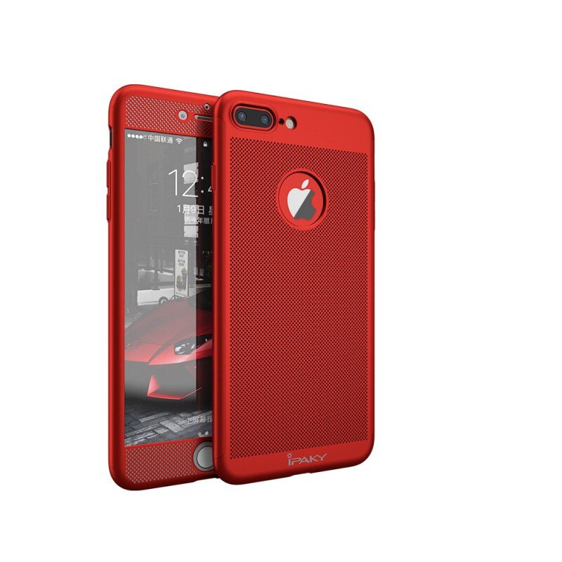 Husa Ipaky Air Plus 360 Grade Ultra Slim iPhone 7 Plus Red Folie Sticla Inclusa