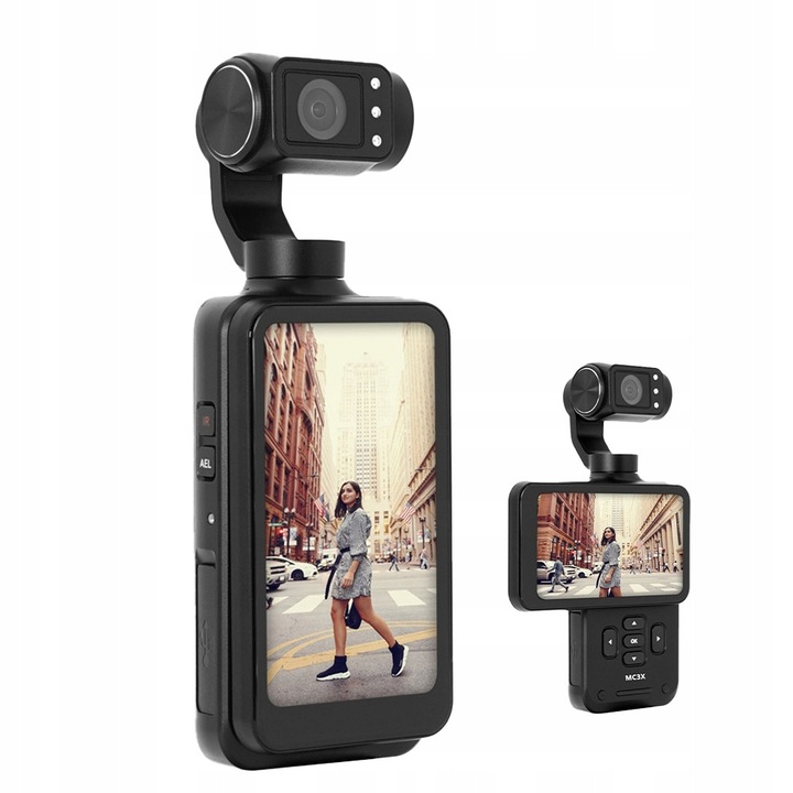 Camera video compacta AgfaPhoto MC3X 4K stabilizare gimbal negru 3,5"
