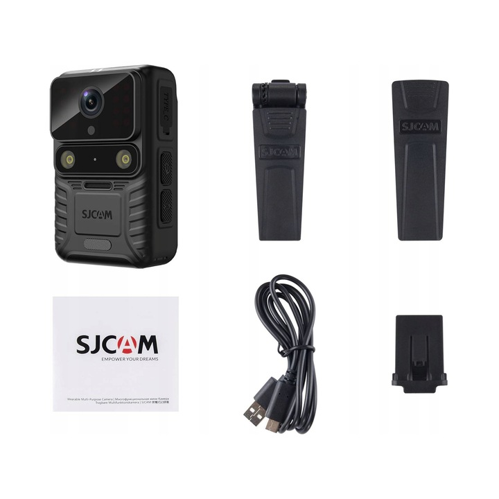 Спортна камера SJCam A50, 20MP, 4K, черна, 87x55x24мм