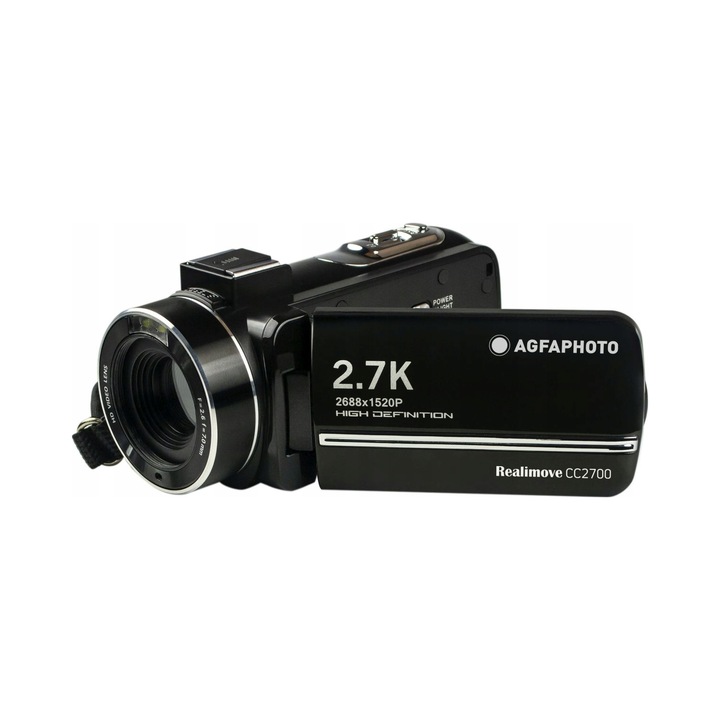 Camera sport AgfaPhoto Realimove CC2700, 2.7K, stabilizare, negru, 5.9x4.1x2.9cm, set accesorii